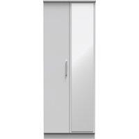 Ready Assembled 2 U Windsor Tall 2 Door Mirrored Wardrobe (Ready Assembled) in Mid Grey