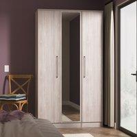 Ready Assembled 2 U Gloucester Tall Triple Mirror Wardrobe (Ready Assembled) in Light Grey