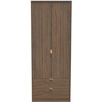 Ready Assembled 2 U Tamworth 2 Door 2 Drawer Wardrobe (Ready Assembled) in Walnut