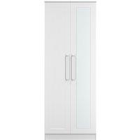 Ready Assembled 2 U Ripon Tall 2 Door Mirrored Wardrobe (Ready Assembled) in White