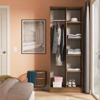 Ready Assembled 2 U Fuji Open Wardrobe (Ready Assembled) in Walnut