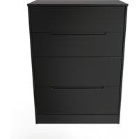 Ready Assembled 2 U Bristol 4 Drawer Deep Chest (Ready Assembled) in Black
