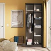 Ready Assembled 2 U Fuji Open Wardrobe (Ready Assembled) in Grey