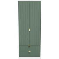 Ready Assembled 2 U Bexley 2 Door 2 Drawer Wardrobe (Ready Assembled) in Green