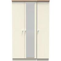 Ready Assembled 2 U Cambridge Triple Mirror Wardrobe (Ready Assembled) in Cream