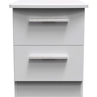 Ready Assembled 2 U Windsor 2 Drawer Bedside Cabinet (Ready Assembled) in Mid Grey