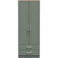 Ready Assembled 2 U Norfolk 2 Door 2 Drawer Wardrobe (Ready Assembled) in Pale Green