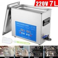 VOGREX 7L Ultrasonic Cleaner Timer Watch Jewellery Coins Cleaning Machine in Silver