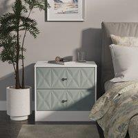 Ready Assembled 2 U Memphis 2 Drawer Side Table (Ready Assembled) in Duck Egg Blue