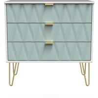 Ready Assembled 2 U Dallas 3 Drawer Chest (Ready Assembled) in Duck Egg Blue