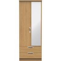 Ready Assembled 2 U Holborn Tall 2 Door 2drw Mirrored Wardrobe (Ready Assembled) in Brown