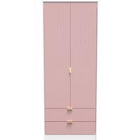 Ready Assembled 2 U Bexley 2 Door 2 Drawer Wardrobe (Ready Assembled) in Pink