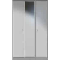 Ready Assembled 2 U Stowe Tall Triple Mirror Wardrobe (Ready Assembled) in Dark Grey