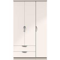 Ready Assembled 2 U Holborn Triple Wardrobe with 2 Drawers (Ready Assembled) in Taupe