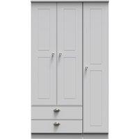 Ready Assembled 2 U Albert Triple 2 Drawer Wardrobe (Ready Assembled) in Grey