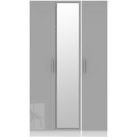 Ready Assembled 2 U Trent Triple Mirror Wardrobe (Ready Assembled) in Mid Grey