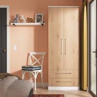 Ready Assembled 2 U Gloucester 2 Door 2 Drawer Wardrobe (Ready Assembled) in White