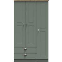 Ready Assembled 2 U Albert Triple 2 Drawer Wardrobe (Ready Assembled) in Pale Green