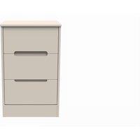 Ready Assembled 2 U Bristol 3 Drawer Bedside Cabinet (Ready Assembled) in Taupe
