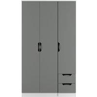Ready Assembled 2 U Holborn Tall Triple Plain + Drawer Wardrobe (Ready Assembled) in Dark Grey