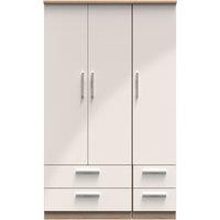 Ready Assembled 2 U Windsor Triple 2 Drawer + Drawer Wardrobe (Ready Assembled) in Beige