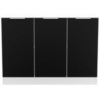 Ready Assembled 2 U Dover 3 Door Sideboard (Ready Assembled) in Black