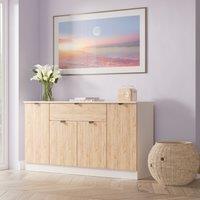 Ready Assembled 2 U Norway 4 Door 1 Drawer Wide Unit (Ready Assembled) in Beige