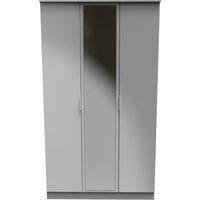 Ready Assembled 2 U Dover Triple Mirror Wardrobe (Ready Assembled) in Dark Grey