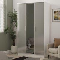 Ready Assembled 2 U Dover Tall Triple Mirror Wardrobe (Ready Assembled) in Mid Grey
