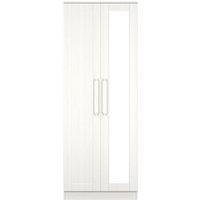 Ready Assembled 2 U Ripon Tall 2 Door Mirrored Wardrobe (Ready Assembled) in Light Grey