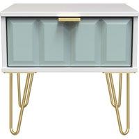 Ready Assembled 2 U Metro 1 Drawer Bedside (Ready Assembled) in Duck Egg Blue