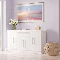 Ready Assembled 2 U Carlton 4 Door 1 Drawer Wide Unit (Ready Assembled) in White