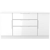 Ready Assembled 2 U Lucca Wide 2 Door 3 Drawer Unit (Ready Assembled) in White