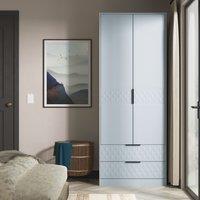 Ready Assembled 2 U Islay 2 Door 2 Drawer Wardrobe (Ready Assembled) in Light Blue