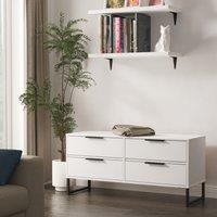 Ready Assembled 2 U Tamworth XXL Coffee Table 1000x500 (Ready Assembled) in White