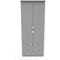 Ready Assembled 2 U Holborn 2 Door 2 Drawer Wardrobe (Ready Assembled) in Dark Grey