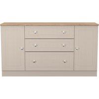 Ready Assembled 2 U Cambridge Wide 2 Door 3 Drawer Unit (Ready Assembled) in Taupe