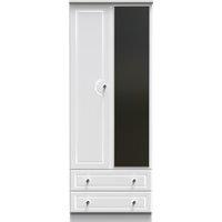 Ready Assembled 2 U Stratford Tall 2 Door 2drw Mirrored Wardrobe (Ready Assembled) in White