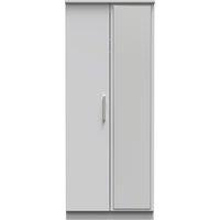 Ready Assembled 2 U Windsor 2 Door Mirrored Wardrobe (Ready Assembled) in Mid Grey