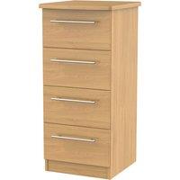 Ready Assembled 2 U Carlton 4 Drawer Tall Bedside (Ready Assembled) in Natural