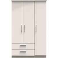 Ready Assembled 2 U Windsor Triple 2 Drawer Wardrobe (Ready Assembled) in Taupe