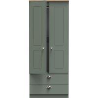 Ready Assembled 2 U Albert 2 Door 2 Drawer Wardrobe (Ready Assembled) in Pale Green
