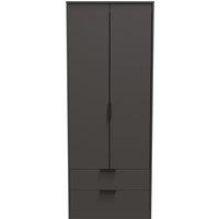 Ready Assembled 2 U Fuji 2 Door 2 Drawer Wardrobe (Ready Assembled) in Dark Grey