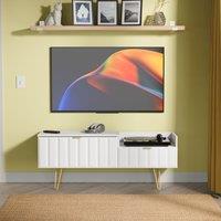 Ready Assembled 2 U Metro 2 Drawer Coffee TV Unit (Ready Assembled) in White