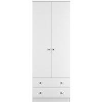Ready Assembled 2 U Newlyn 2 Door 2 Drawer Wardrobe (Ready Assembled) in White