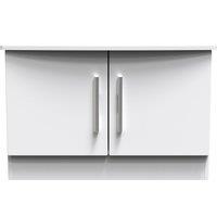 Ready Assembled 2 U Windsor Compact 2 Door TV & Media Unit (Ready Assembled) in White