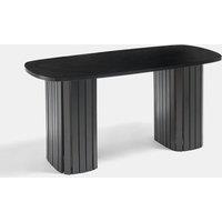 OHS Madison Ribbed Long Coffee Table Living Room Office End Side Table in Black