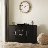 Ready Assembled 2 U Holborn 2 Door 3 Drawer Sideboard (Ready Assembled) in Black
