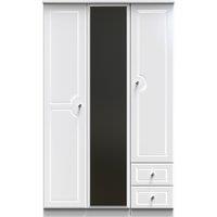Ready Assembled 2 U Stratford Triple Mirror + Drawer Wardrobe (Ready Assembled) in White