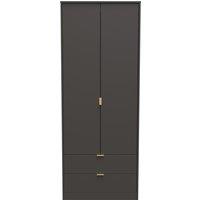 Ready Assembled 2 U Fuji 2 Door 2 Drawer Wardrobe (Ready Assembled) in Dark Grey